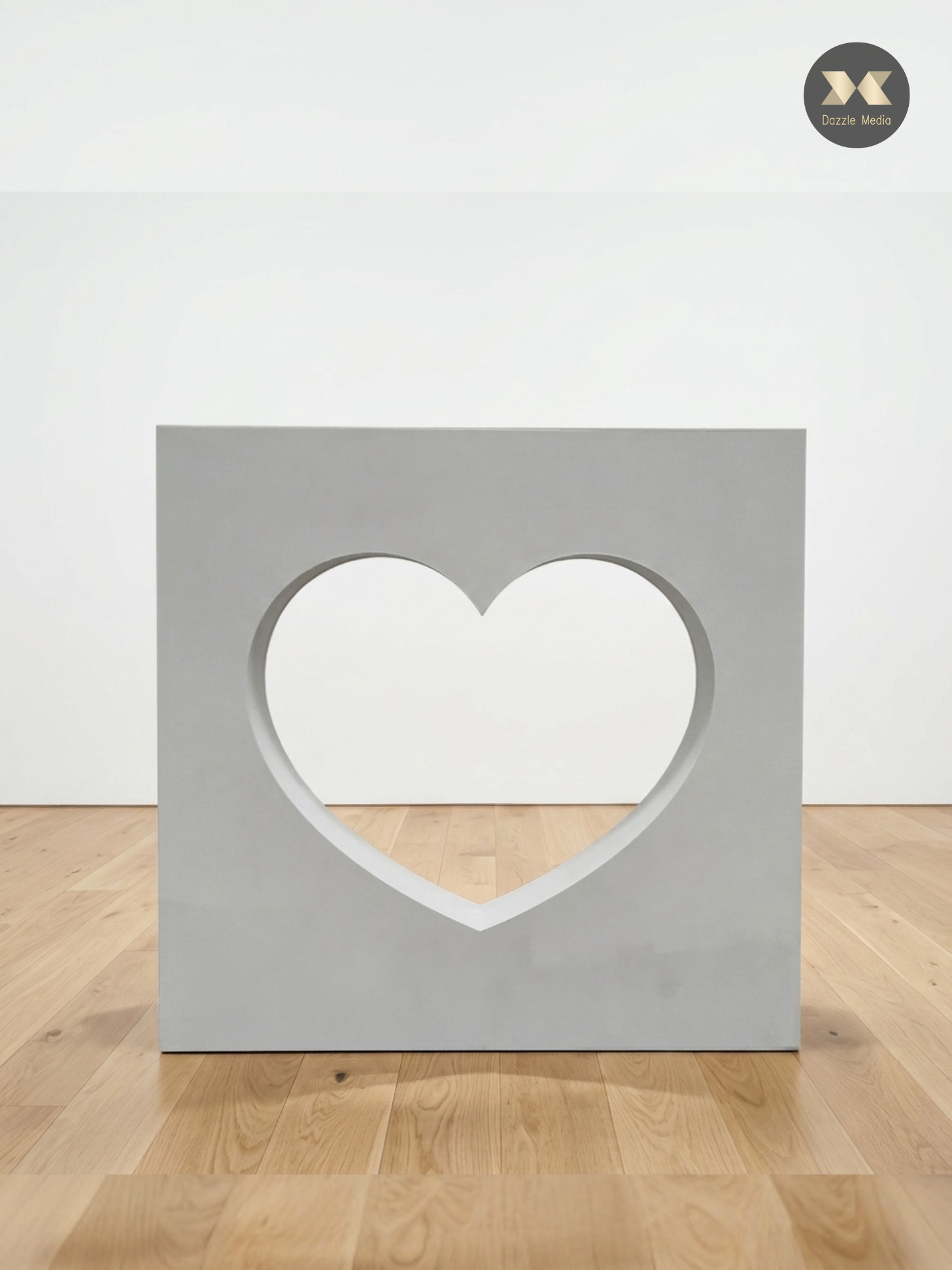 Heart Shaped Cutout Square Frame Backdrop Hire Melbourne